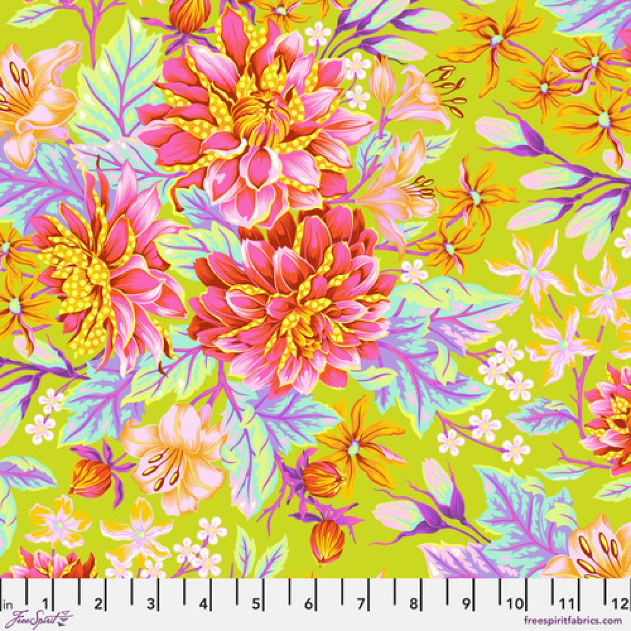 Tula Pink - Untamed - Hello Dahlia - Moonbeam